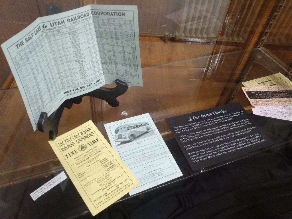 Timetables and paperwork from the Salt Lake & Utah Railroad
